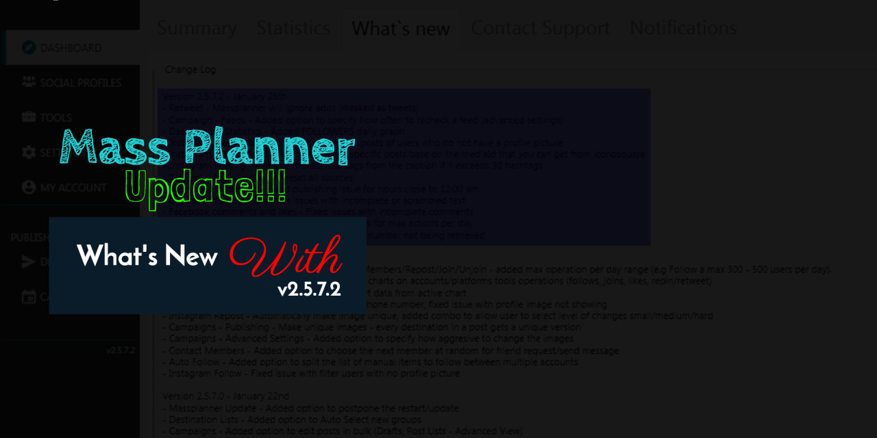 Mass Planner Update v2.5.7.2