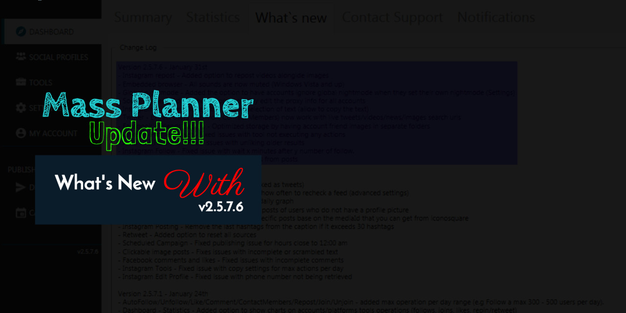 Mass Planner Update v2.5.7.6