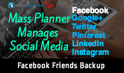 Mass Planner | Facebook Friends Backup Module