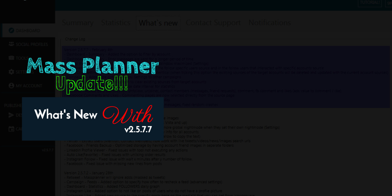 Mass Planner Update v2.5.7.7