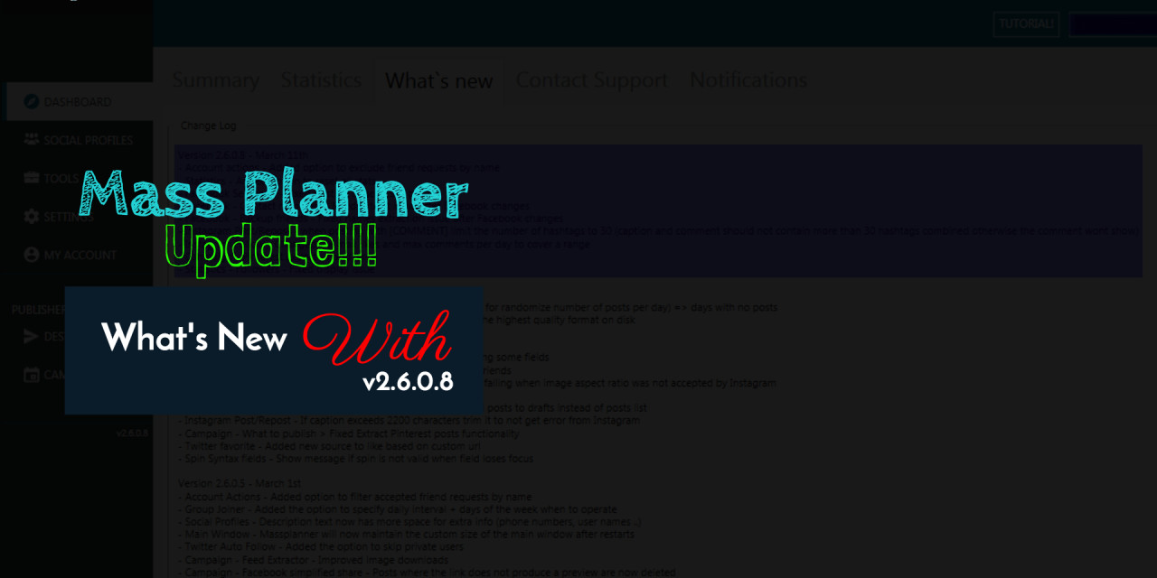 Mass Planner Update v2.6.0.8