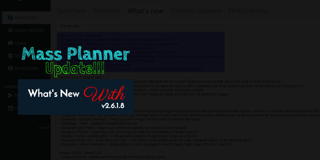 Mass Planner Update v2.6.1.8