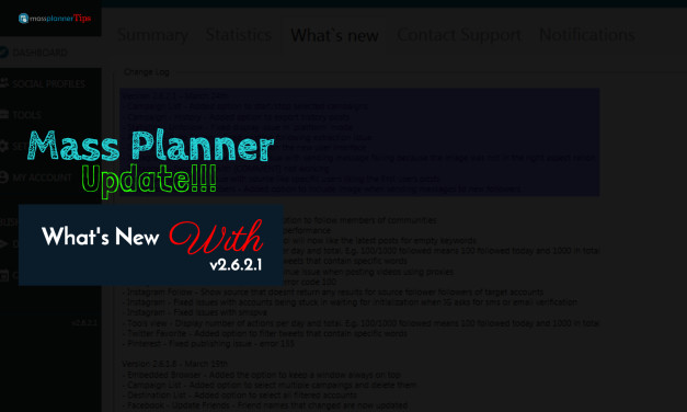 Mass Planner Update v2.6.2.1