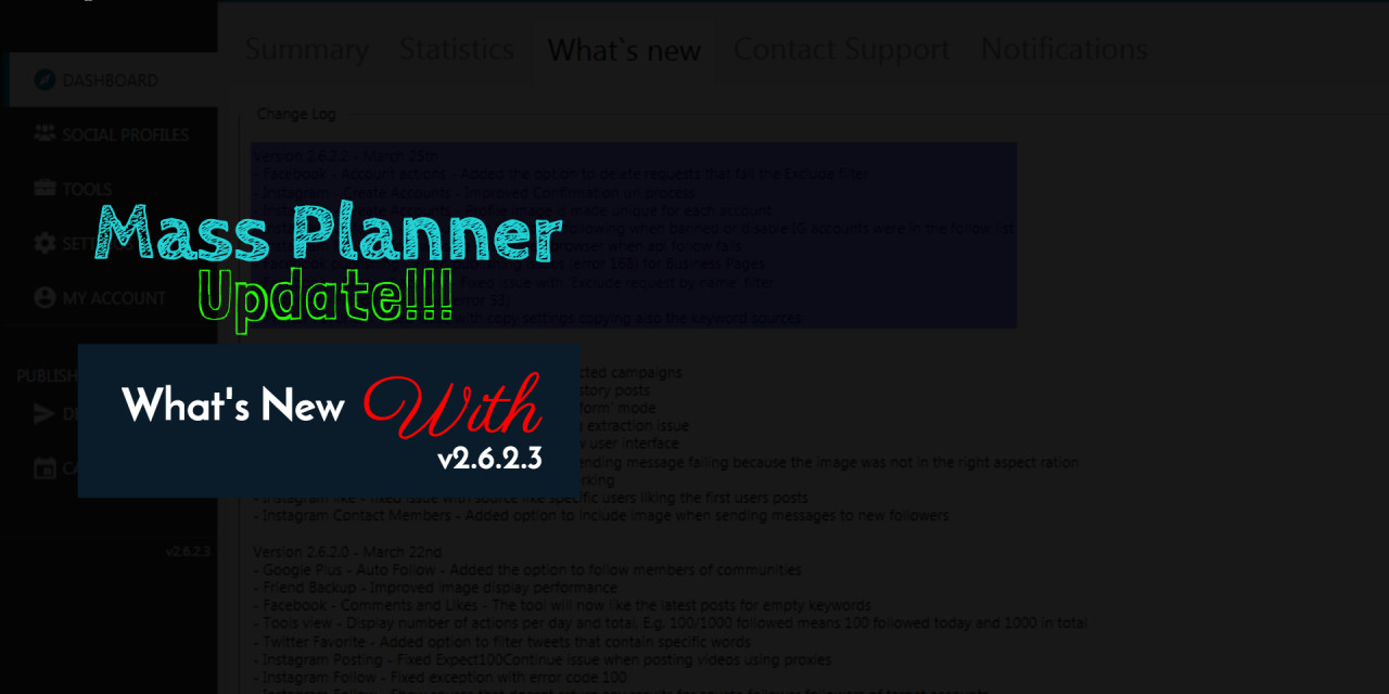 Mass Planner Update v2.6.2.3