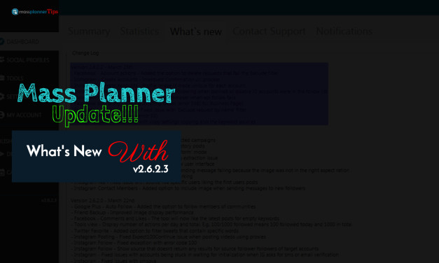 Mass Planner Update v2.6.2.3