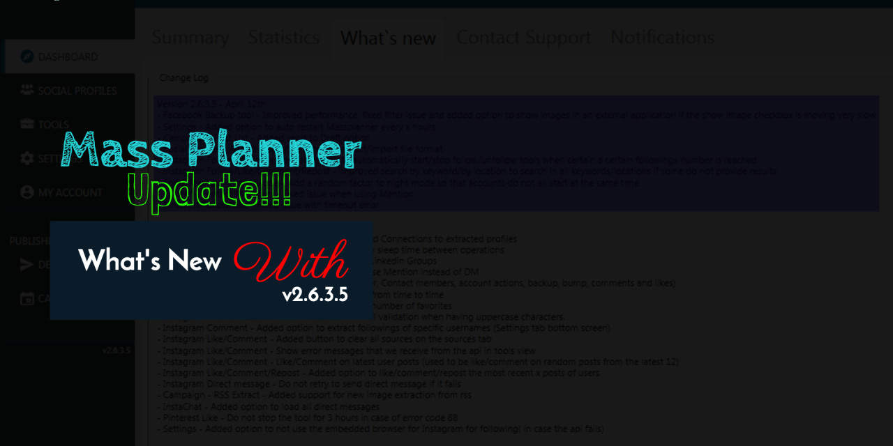 Mass Planner Update v2.6.3.5