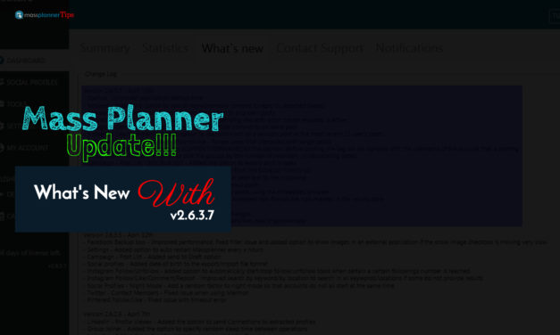 Mass Planner Update v2.6.3.7