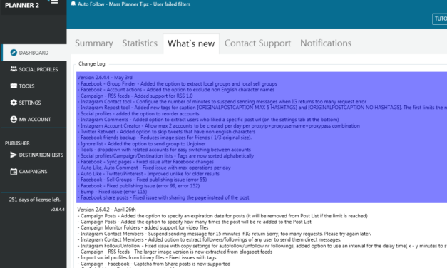 Mass Planner Update v2.6.4.4