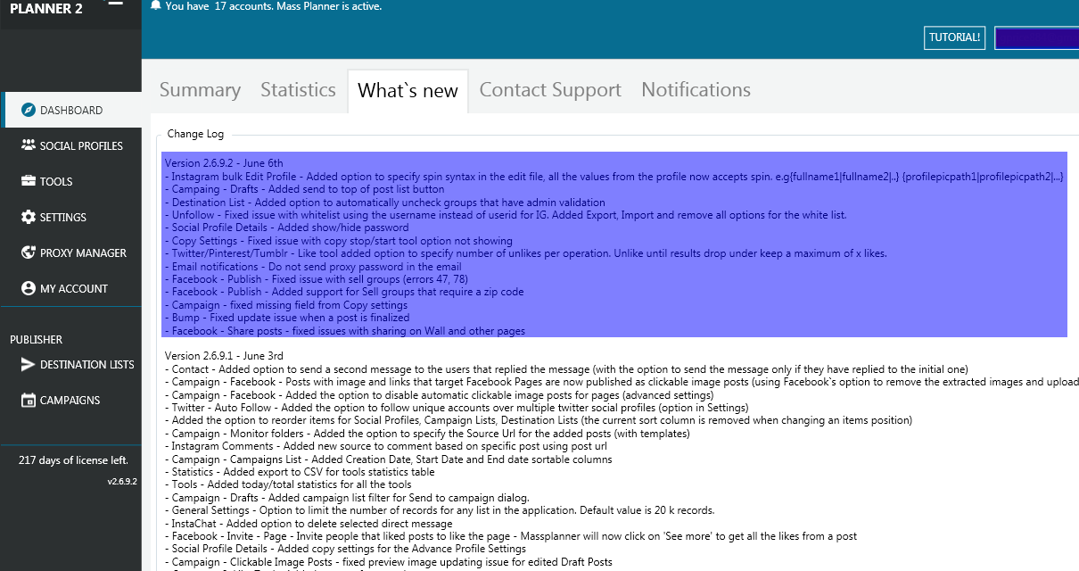 Mass Planner Update v2.6.9.2