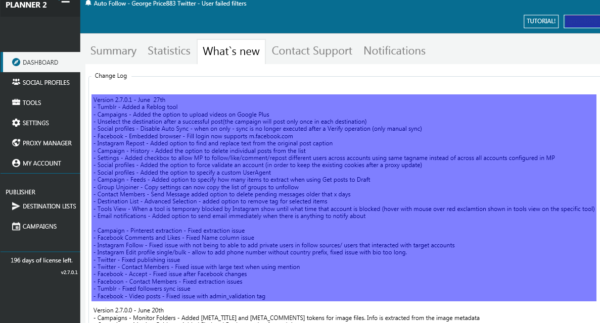 Mass Planner Update v2.7.0.1