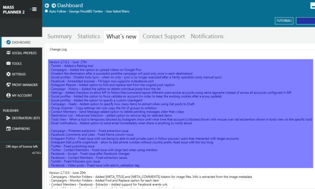 Mass Planner Update v2.7.0.1