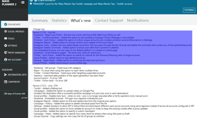 Mass Planner Update v2.7.0.2