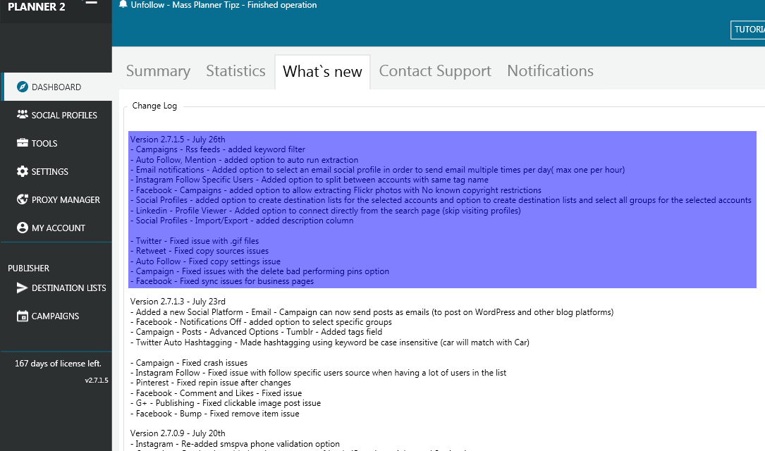 Mass Planner Update v2.7.1.5
