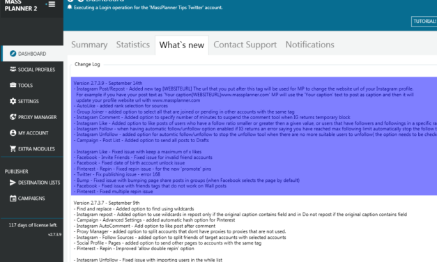 Mass Planner Update v2.7.3.9