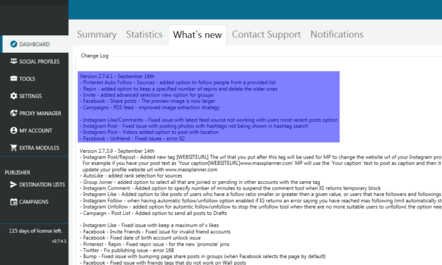 Mass Planner Update v2.7.4.1