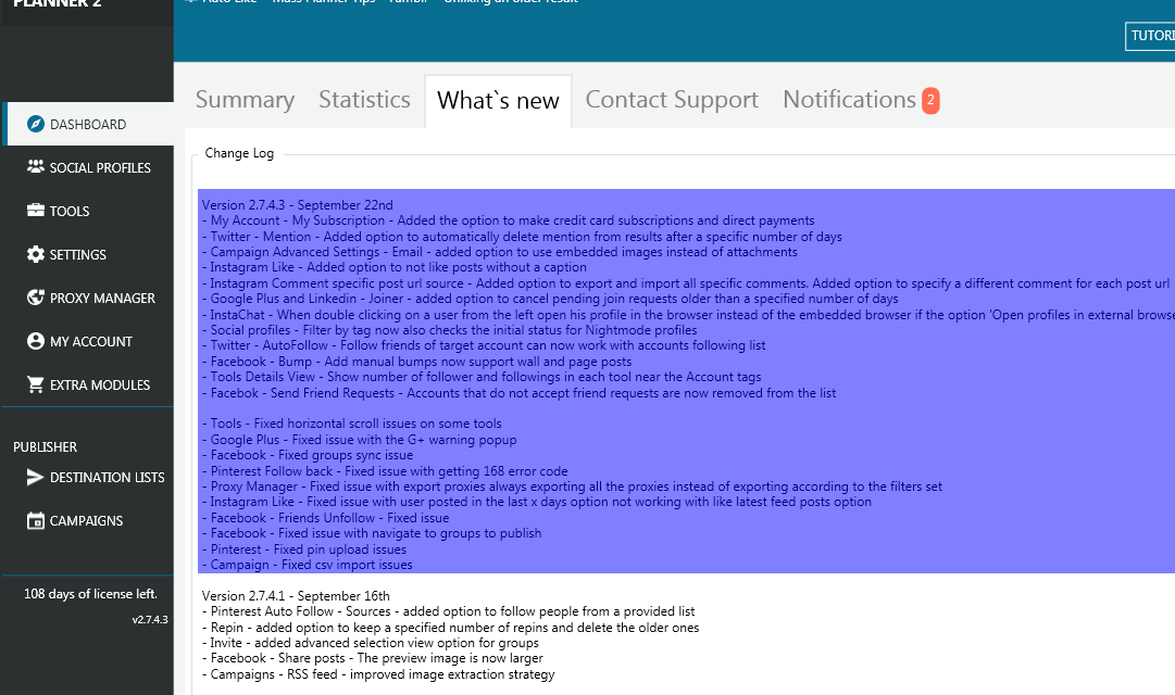 Mass Planner Update v2.7.4.3
