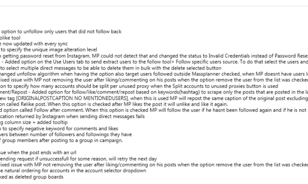 Mass Planner Update v2.7.5.9