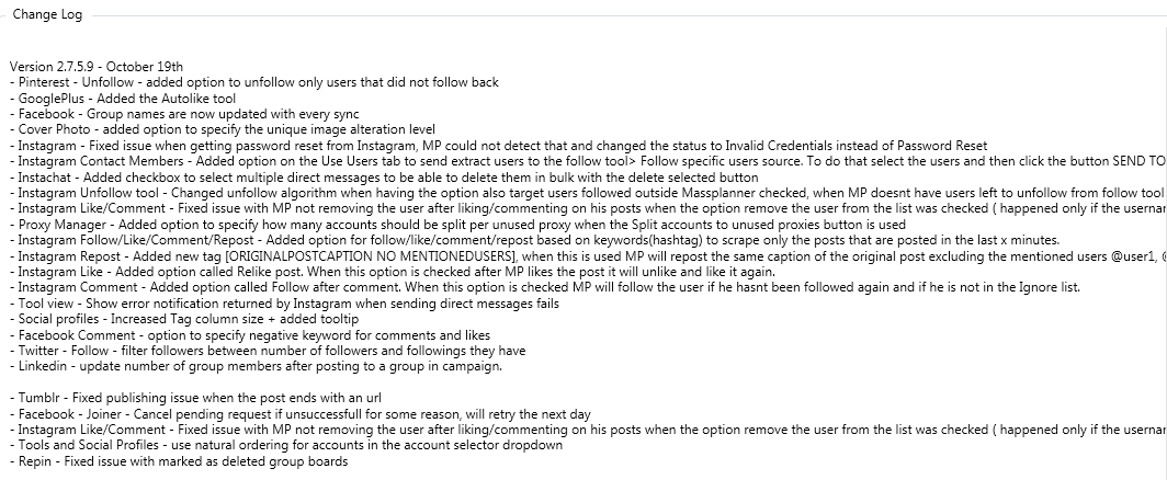 Mass Planner Update v2.7.5.9