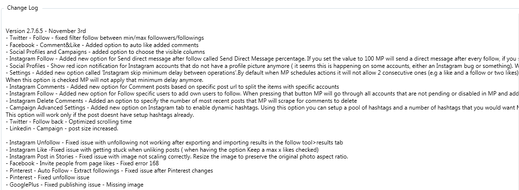 Mass Planner Update v2.7.6.5