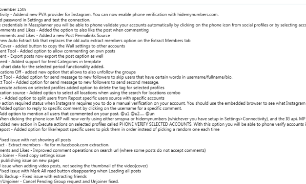 Mass Planner Update v2.7.7.0