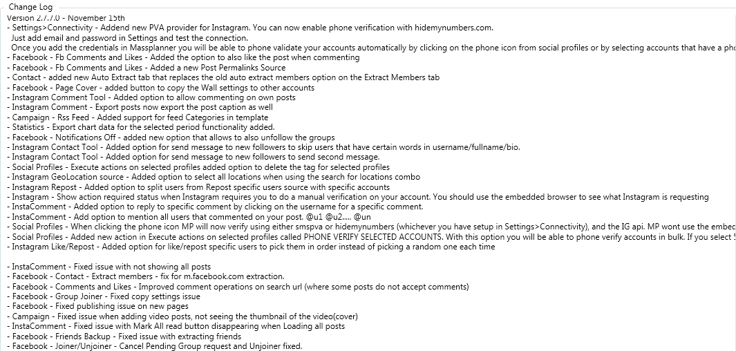 Mass Planner Update v2.7.7.0